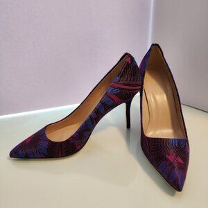 Brand New! J. Crew Purple and Blue Floral Pumps Size 8